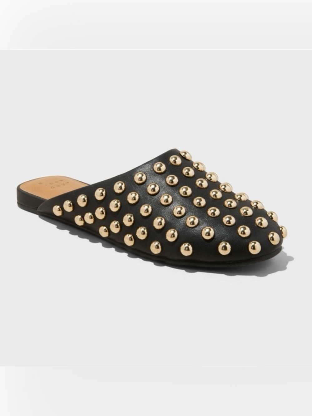a new day Black Slip-On Mule with Gold Studs